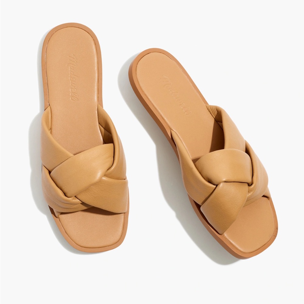 Madewell Jayna Braided Tan Slide Sandals